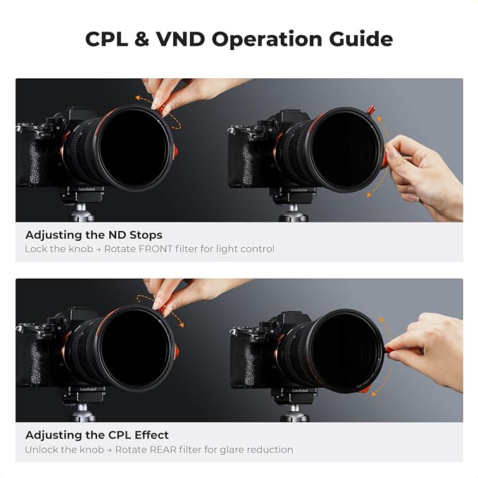 K&F CONCEPT 82mm Magnetic 1s Swap 5-Pack: CPL + VND2-32 + Black Diffusion 1/4 +