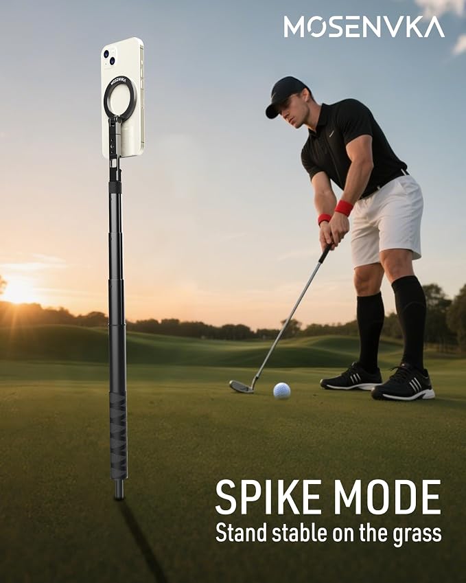 MOSENVKA Golf Tripod & Monopod Magnetic Phone Holder Golf Selfie Stick Tripod