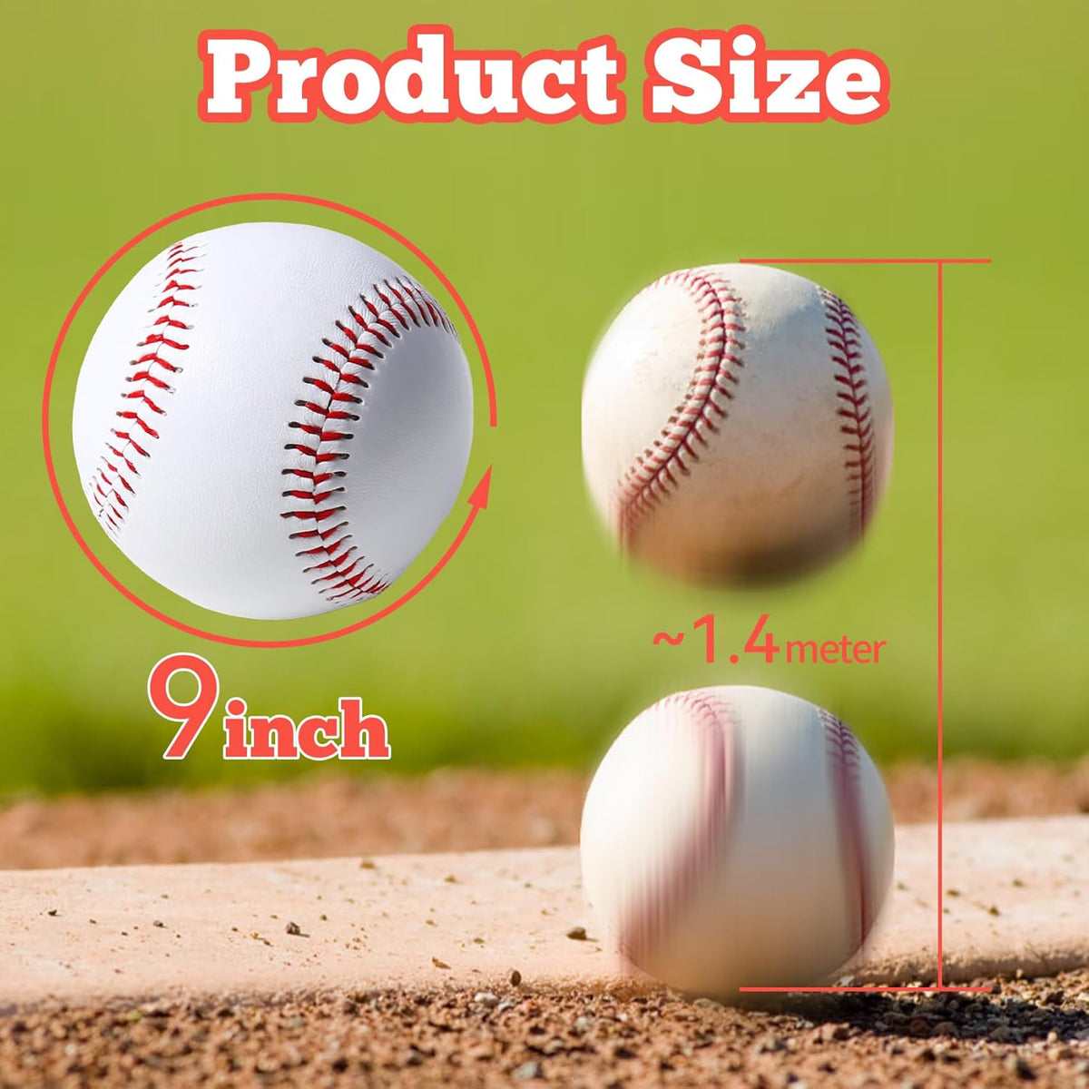 Rawlings 12 Pack Standard Size Adult Baseballs - 9 Inch Leather Covered Training Balls for League Play