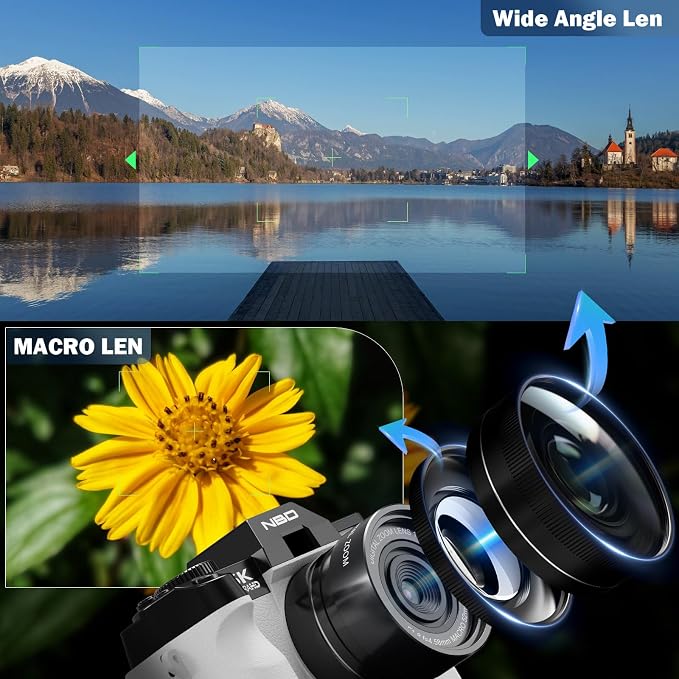 True 5K Digital Camera for Photography, Autofocus & Anti-Shake, 16X Zoom