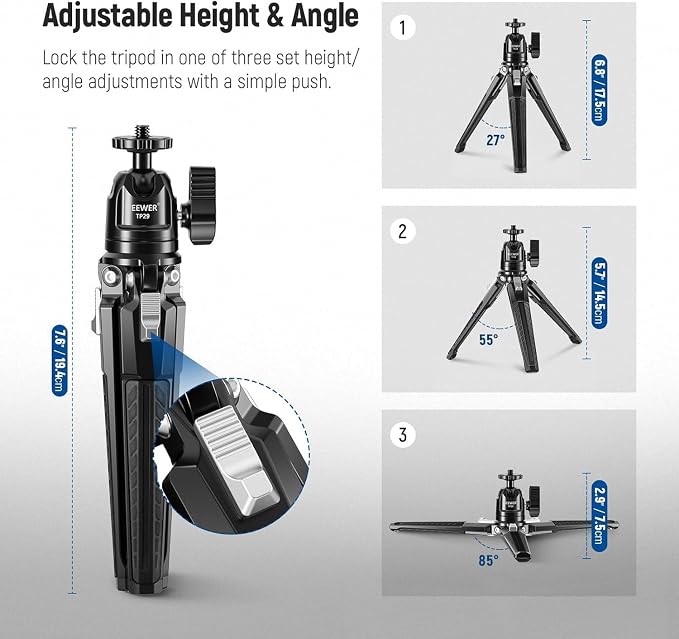 NEEWER Mini Metal Table Tripod