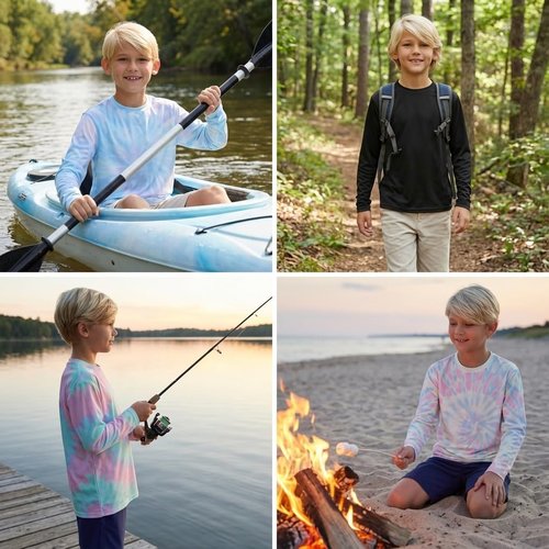 INGEAR Boys’ Rash Guard Swim Shirt - UPF 50+ Quick-Dry Sun Protection for Swimming | Sizes XS–XL