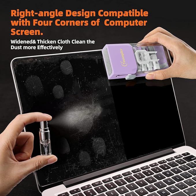 Tassmpitor Laptop Screen Keyboard Cleaner Kit, All in 1 Electronic Cleaning Tool