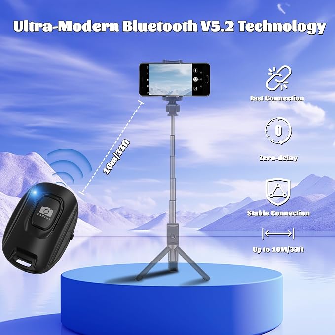 Wireless Camera Remote Shutter for iPhone and Android Smartphones 2 Pack