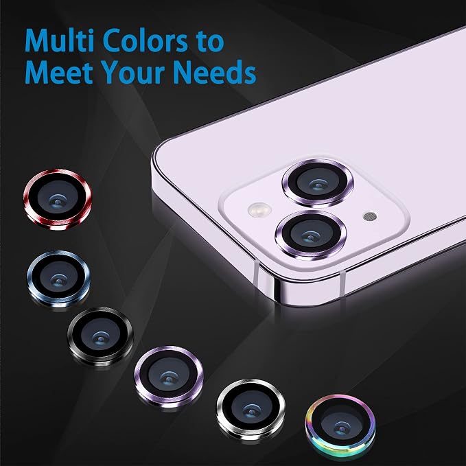 for iPhone 15 and 15 Plus Camera Lens Protector, Anti-Scratch Lens Cover 9H