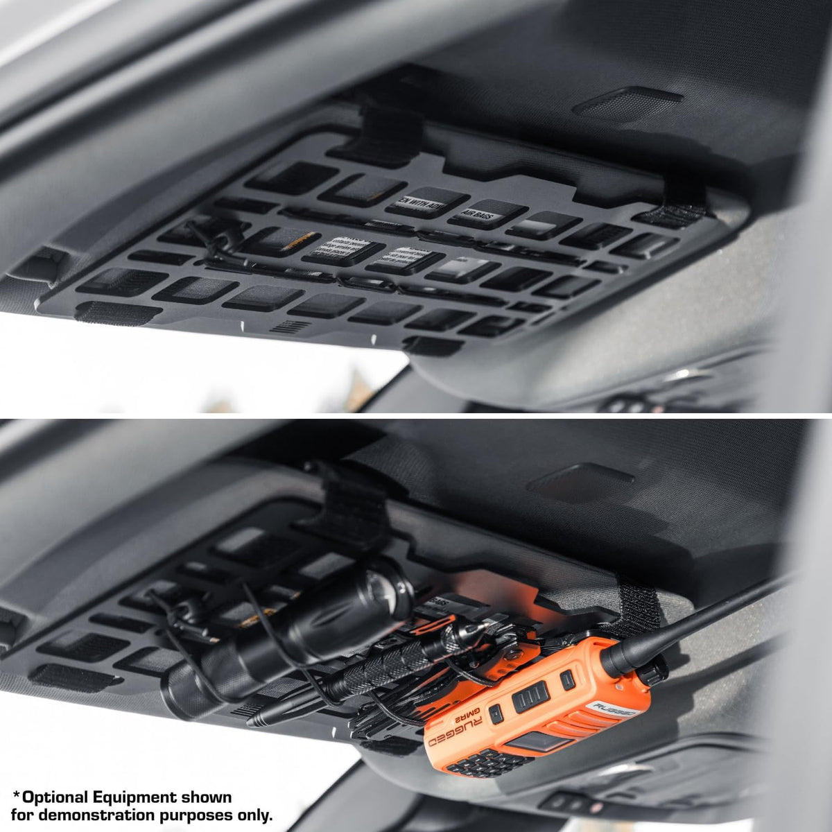 Bulletpoint Aluminum Molle Visor Organizer - Universal Tactical Sun Visor Organizer