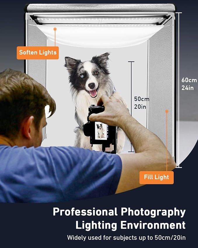 DUCLUS Photo Light Box 24x24 inch, Portable Shooting Tent Kit, Professional