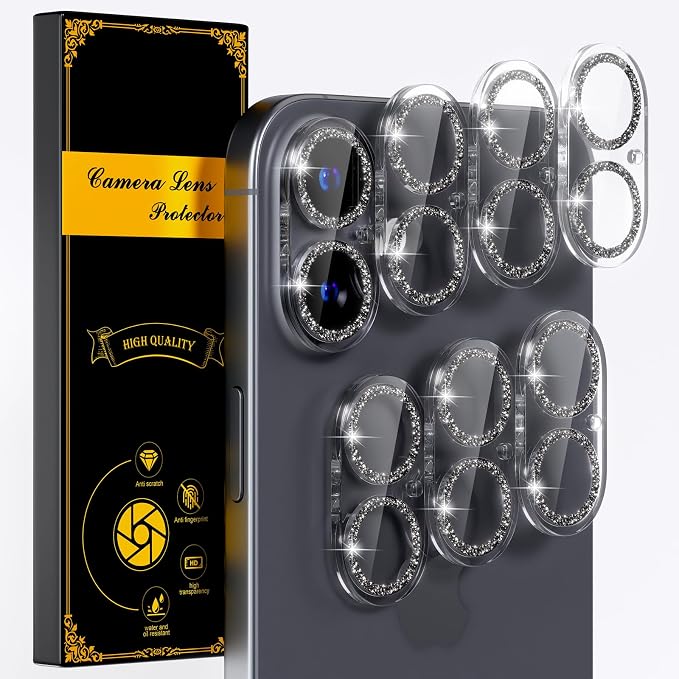for 6 Pack iPhone 17 / iPhone 16 / iPhone 16 Plus Camera Lens Protector 9H