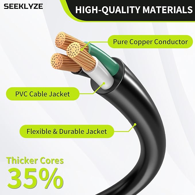 Short Extension Cord 1FT 5 Pack,16 AWG Black Power Cord Indoor for Laptops,Coffee Makers,Office Home Appliances,3 Prong Small Extension Cable Outlet Saver,13A 125V 1625W,ETL Listed.