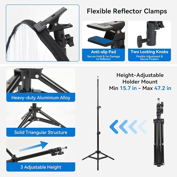 UTEBIT 31 Inch Light Reflector Stand Kit