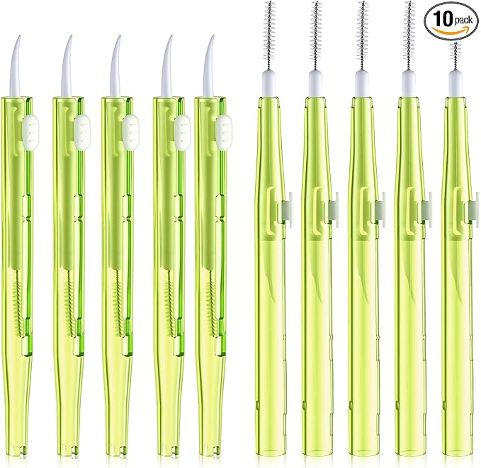 10Pcs Cell Phone Cleaning Kit, Dual Head Anti-Clogging Nylon Brushes Hook