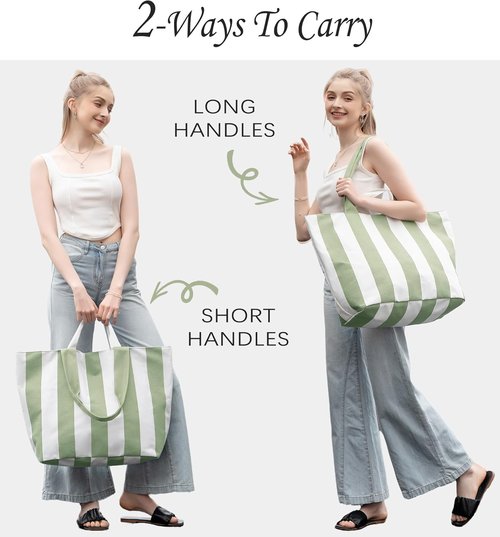 Bagelite 22'' 50L Cotton Oversized Travel Tote Bag - Tear-Resistant, Perfect for Weekend Getaways