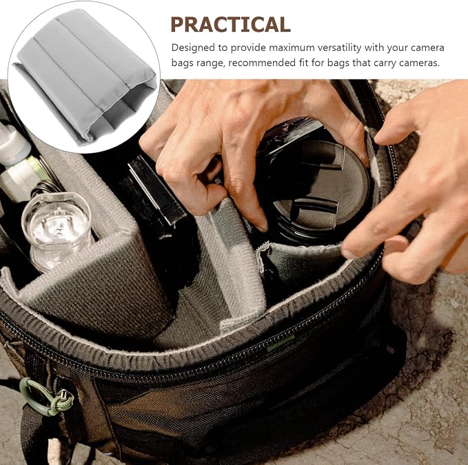 6 Pcs Camera Bag Divider Plug-in:Dividers Shockproof Protecting Camera Lens