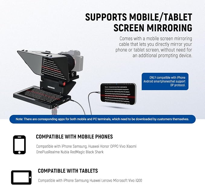 NEEWER 2 in 1 Teleprompter 11 Inch