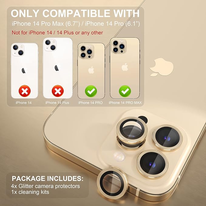 Choiche Compatible for iPhone 14 Pro/iPhone 14 Pro Max Camera Lens Protector