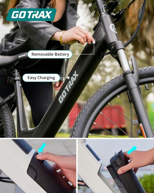 Gotrax Dolphin 26" Electric Bike - 30-Mile Range, 20MPH Speed, 5 Pedal-Assist Levels & Front Suspension