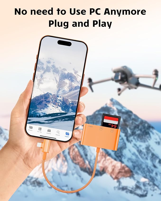 SD Card Reader for iPhone iPad Camera