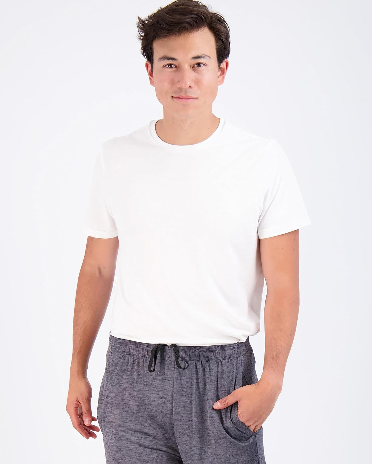 Real Essentials Men's Mesh Short Sleeve Crew Neck T-Shirt - 5 Pack Athletic Workout Tee (Big & Tall)