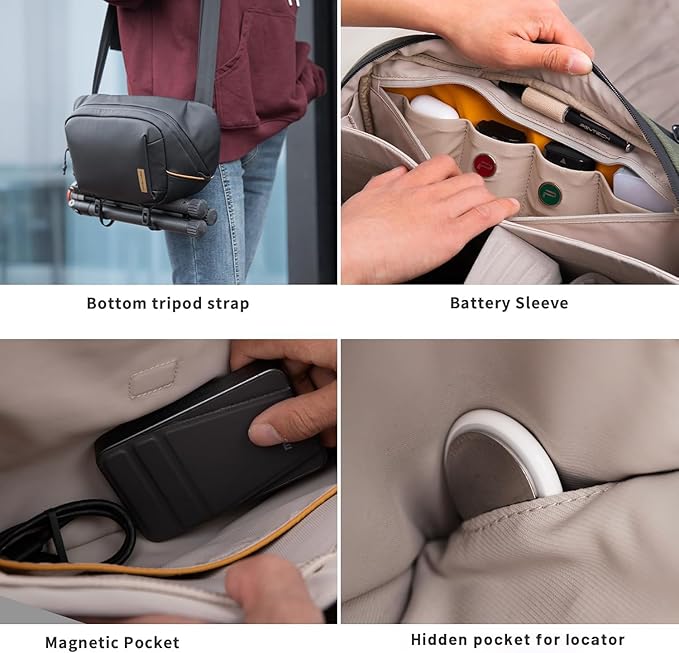 PGYTECH OneGo Solo V2 Camera Sling Bag, 4L Camera Chest Bag Crossbody Fanny Pack