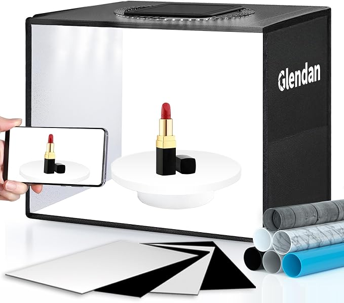 Glendan Mini Photo Studio Light Box, Portable Foldable Light Box Photography