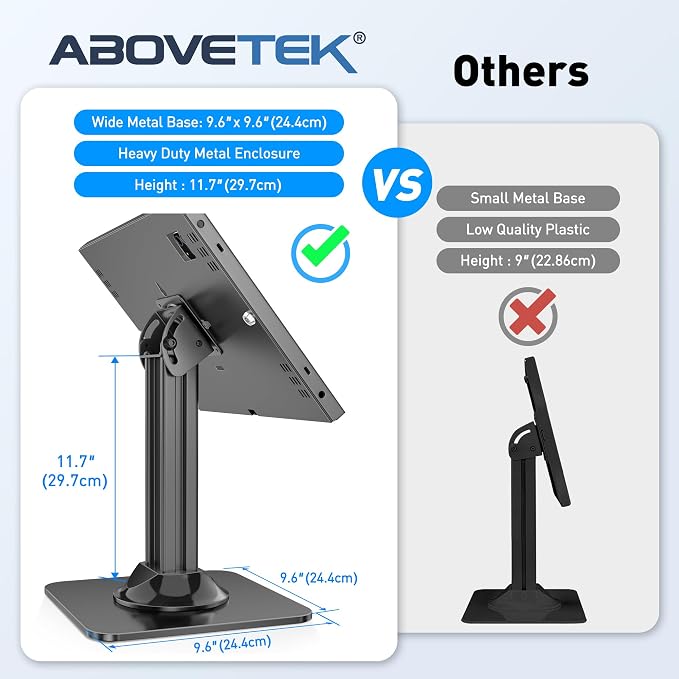 AboveTEK Anti-Theft iPad Kiosk Stand – POS iPad Security Mount