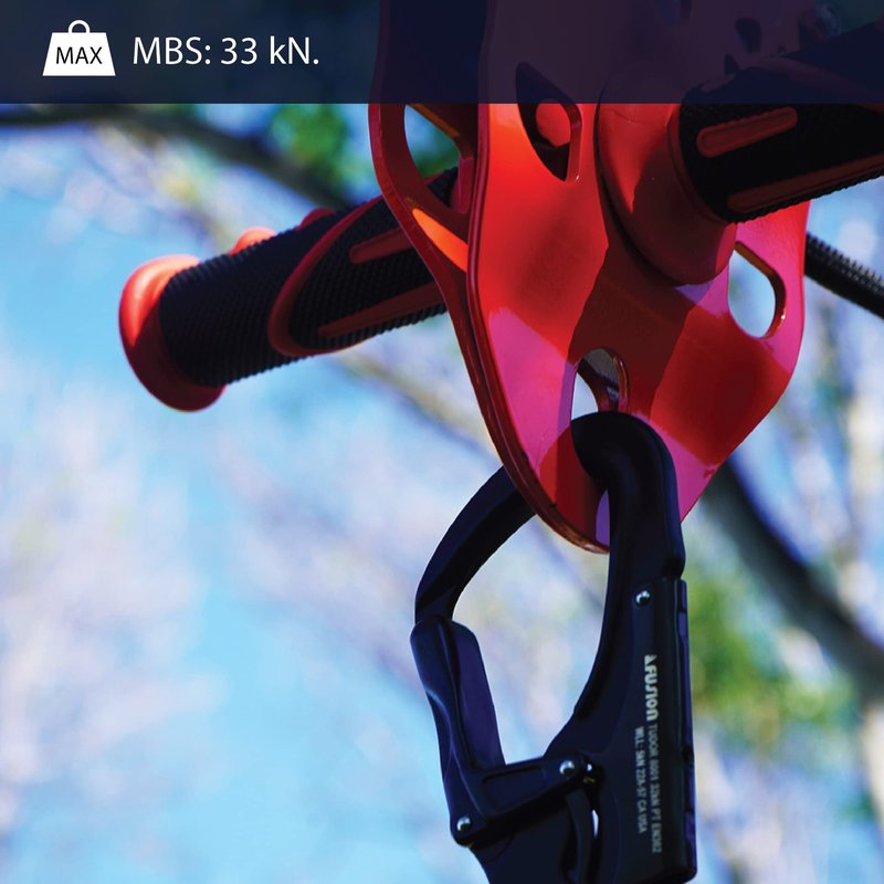 Snap Auto-Locking Carabiner 32KN (5-Pack) - Fusion Climb Tudor - Professional Rock Climbing Carabiner, Aluminum