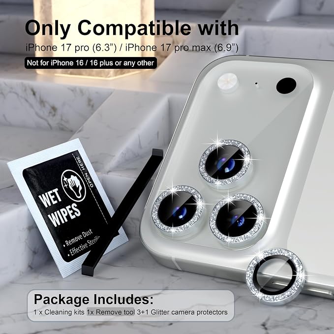 Choiche Compatible for iPhone 17 Pro/iPhone 17 Pro Max Camera Lens Protector