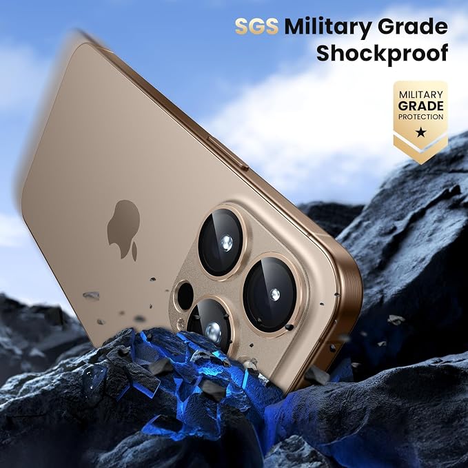 WSKEN for iPhone 16 Pro/iPhone 16 Pro Max Camera Lens Protector, Metal Aluminum
