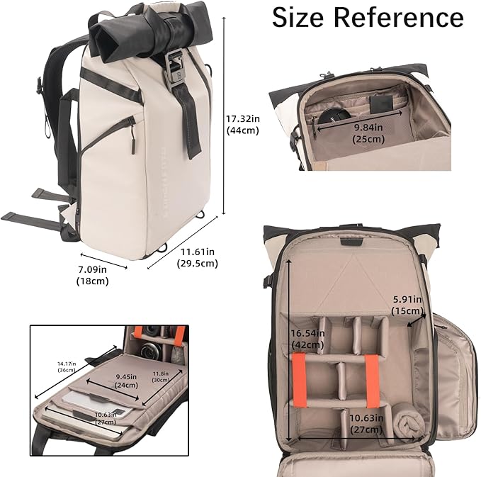 Besnfoto Camera Backpack, Waterproof Travel Camera Bag