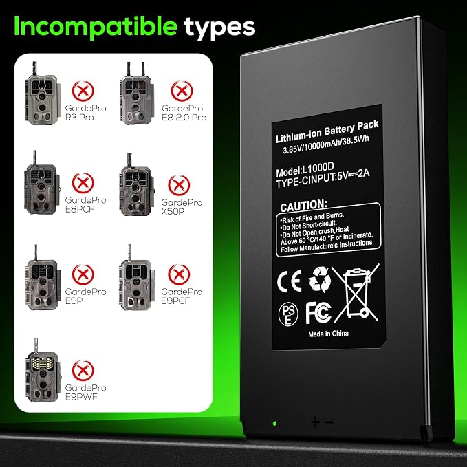 2 Pack 10000mAh Lithium Battery Pack