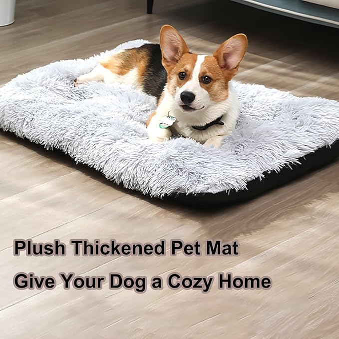 Dog Crate Mat, Dog Bed for Large Dogs, Comfy Fluffy Kennel Pad Anti-Slip for Dog beds & Furniture, Quilted Dog Bed for Pets for Medium/Small Dogs Cats (Color : A 2, Size : 30x21)