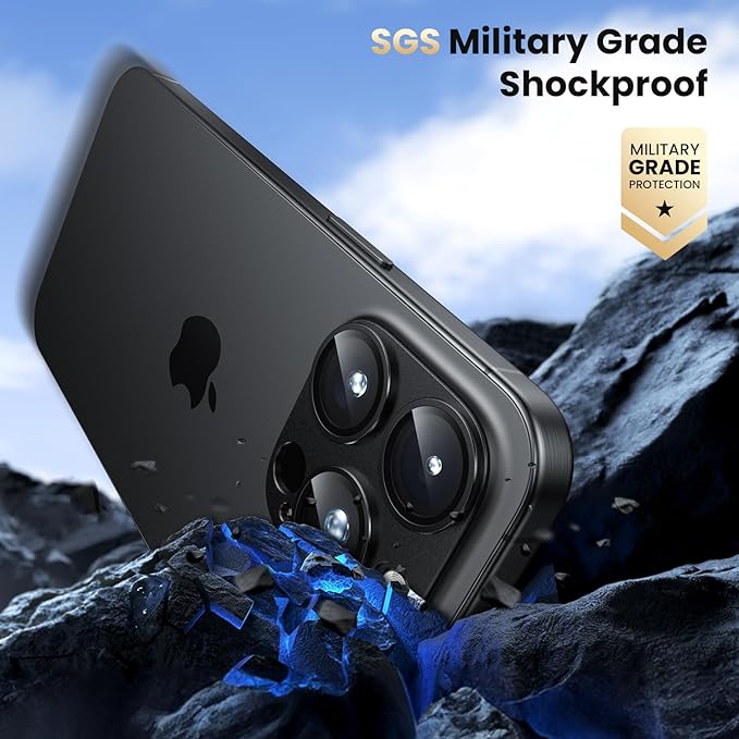 WSKEN for iPhone 16 Pro/iPhone 16 Pro Max Camera Lens Protector, Metal Aluminum
