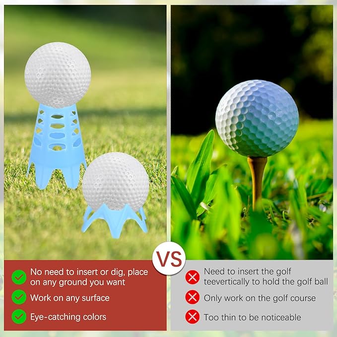 Golf Simulator Tees - Plastic Golf Tees Use for Home & Outdoor & Indoor Driving Range & Winter Turf