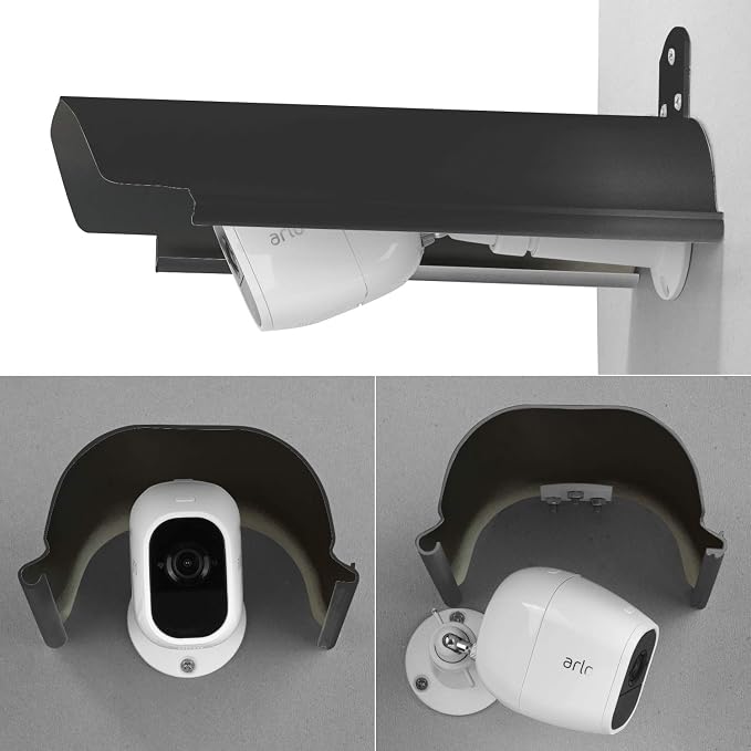 2 Pack Universal Sun Rain Shade Camera Cover Shield, Protective Roof