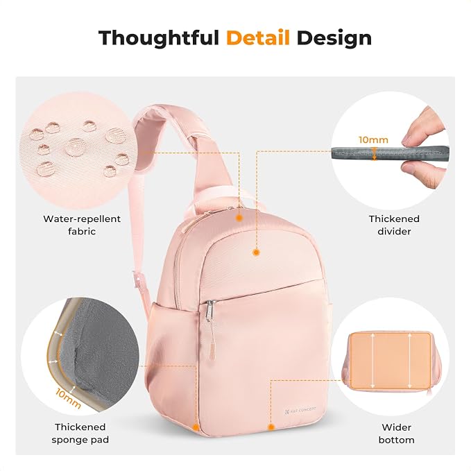 K&F CONCEPT Small Camera Bag for Photographer, Camera Sling Crossbody bag for