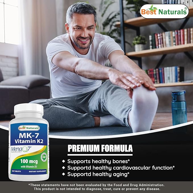 Calcium D-Glucarate 200 mg & Vitamin K2 (MK7) with D3