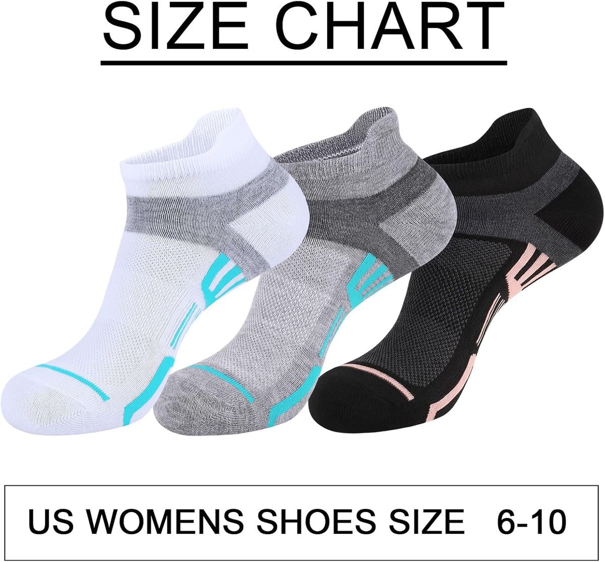 Skiennix Women's Ankle Socks - Lightweight & Breathable Low Cut Design | 10/15 Pairs with Heel Tab