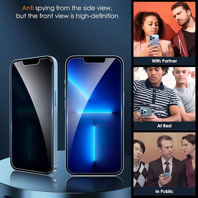 YMHML 2 Pack for iPhone 14 Plus/iPhone 13 Pro Max Privacy Screen Protector