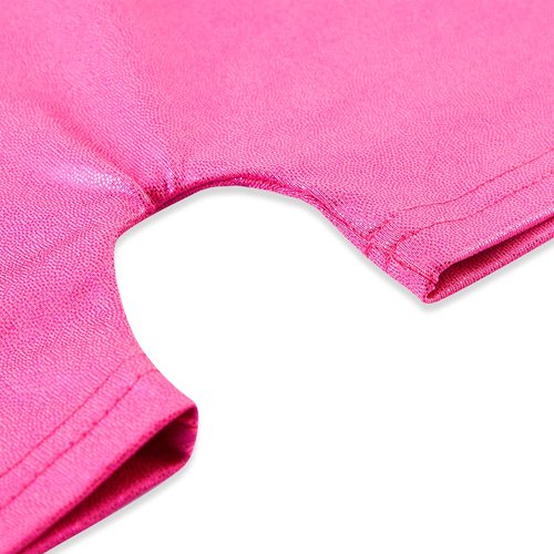 HOZIY Toddler Gymnastics Leotards 3t 4t With Shorts for Kids Leo Hot Pink Sparkly Sparkle Rose Solid Color Tumbling Outfits Dance Clothes Clothing Bodysuits Leotardos Para Gimnasia