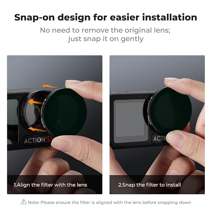K&F CONCEPT Push in Fit Variable ND32-512 Filter Compatible