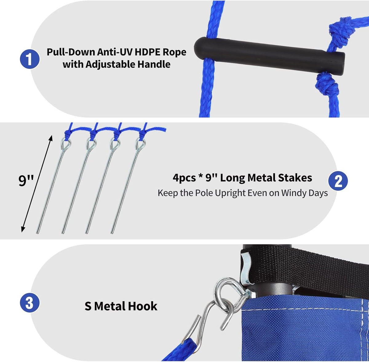 Skiennix 32ft Outdoor Volleyball Net Set - Adjustable Heavy-Duty Poles, Durable Net & Accessories