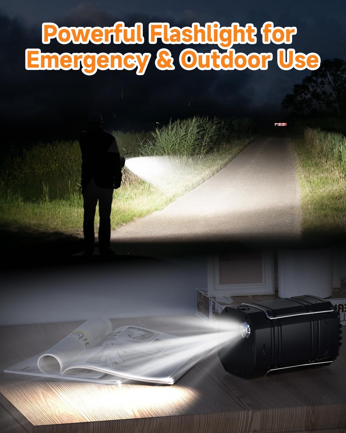 Solar Camping Lantern 4 Pack - Rechargeable LED Lights with USB-C & Solar Power | Collapsible Emergency Flashlights