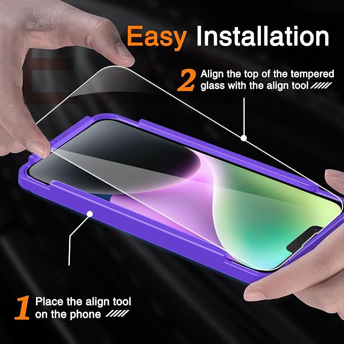 Wiaocit 3 Pack Tempered Glass Screen Protector