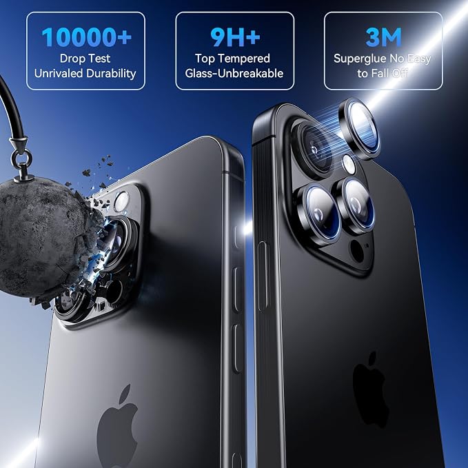 Hoerrye for iPhone 16 Pro Max/iPhone 16 Pro Camera Lens Protector