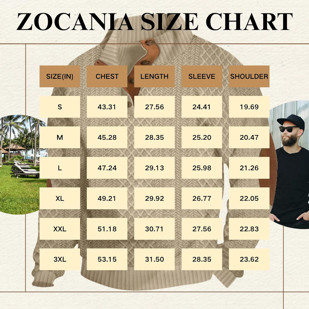 ZOCANIA Men's Sweatshirt - Block Striped Jacquard Design with Elbow Patches | Long Sleeve Pullover