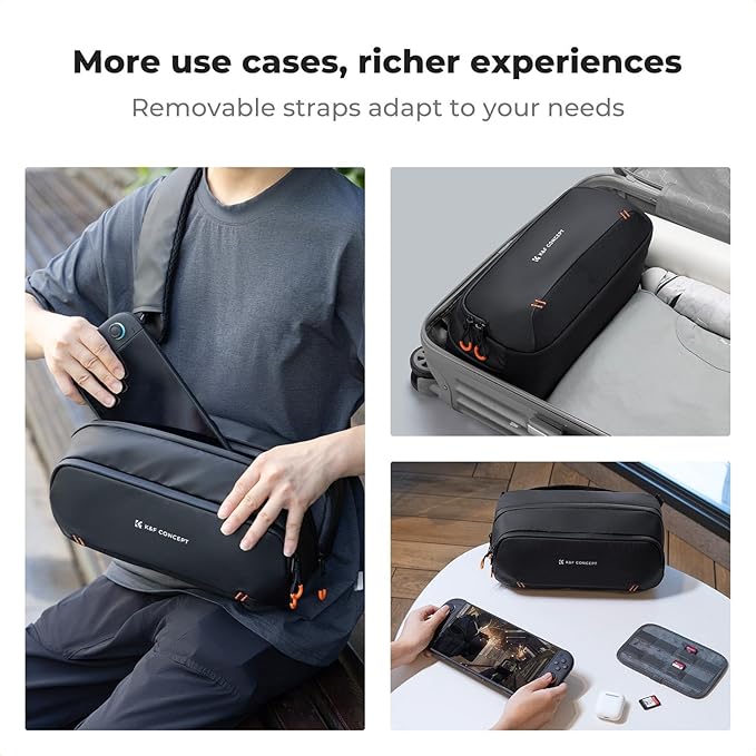 K&F CONCEPT Storage Sling Bag, Vlog Photography Camera Bag, Portable Carrying
