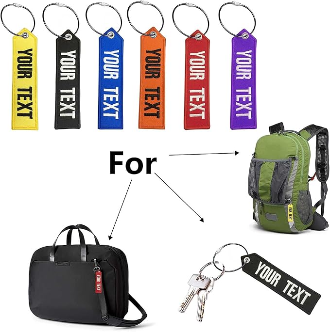 1PCS Personalized Luggage Tag, Customized Travel Suitcases Labels Tags with Stainless Steel Loop for Luggage (Type 2)