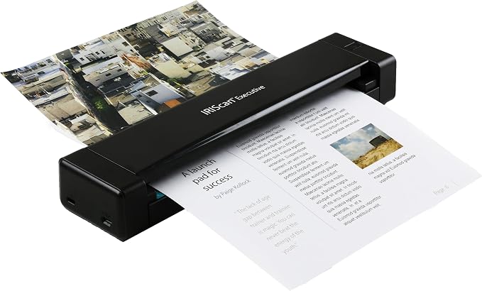 IRIScan Executive 4 Pro Black Portable Duplex Scanner, 8 PPM USB Document and