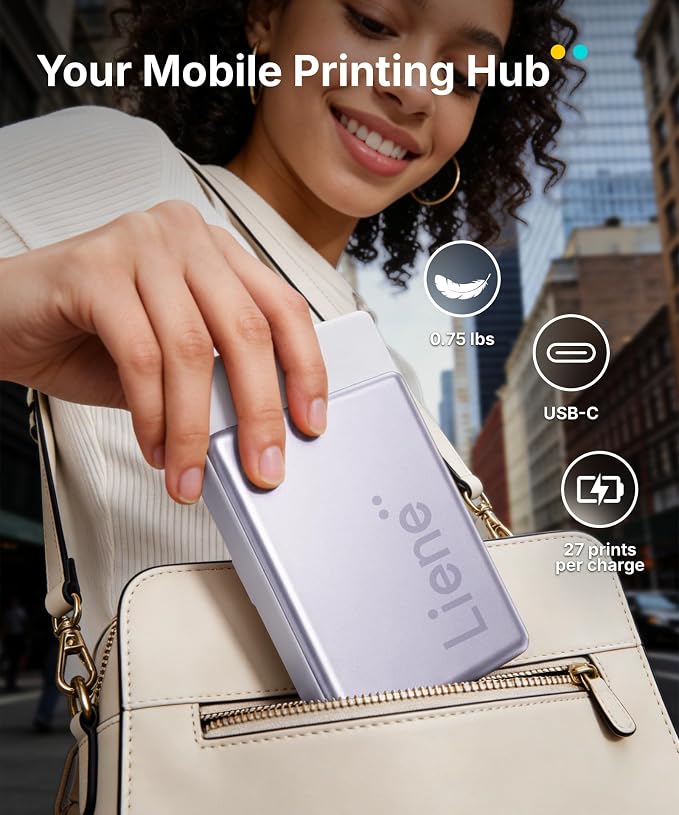 Liene Pearl N200 Pro Portable AI Photo Printer, Instant Mini Picture Printer