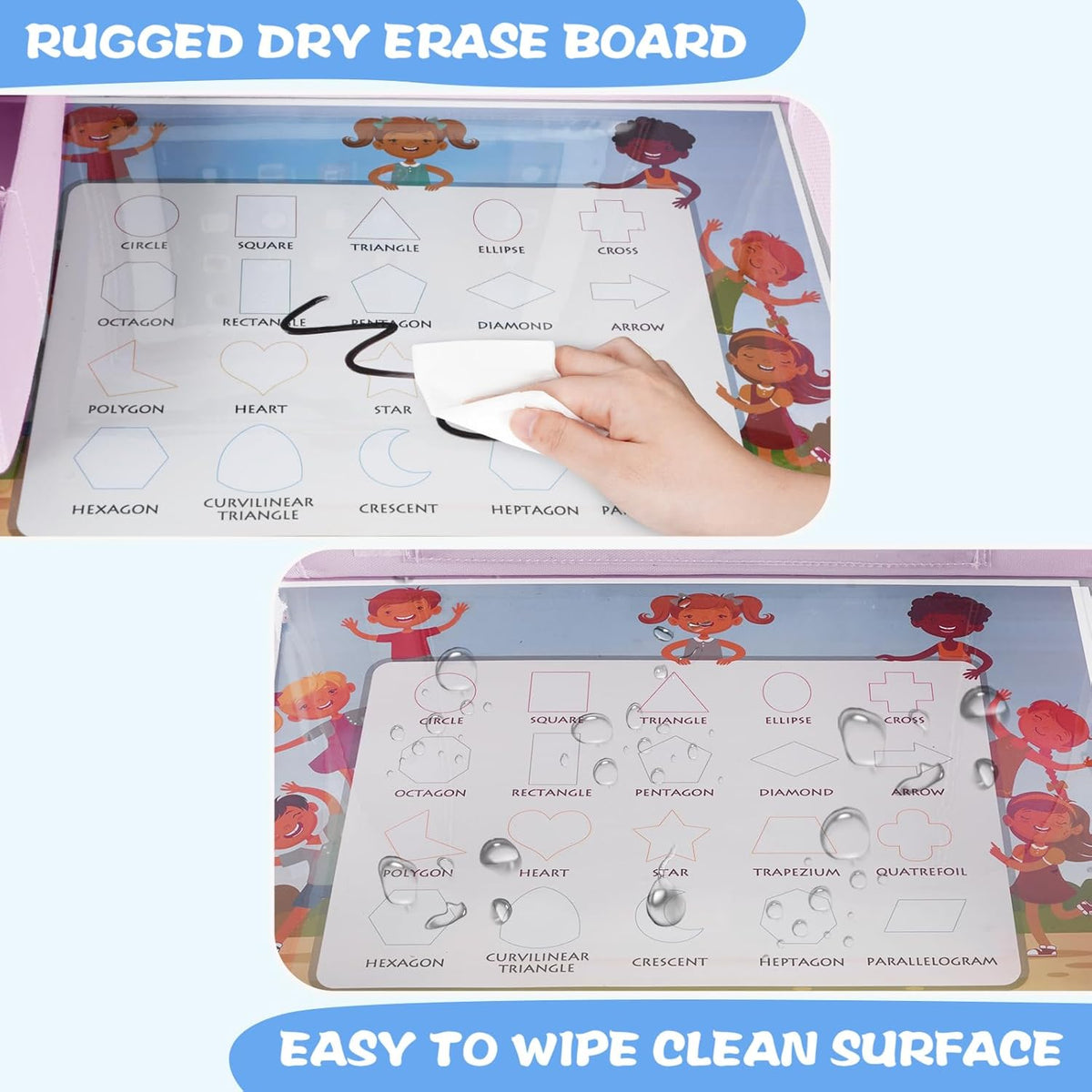 MENZOKE Kids Travel Tray for Toddler Car Seat, Toddler Gift for Girl Activities with Dry Erase Board & iPad Holder Stand,Road Trip Essentials Accessories Lap Tray for Girl as Birthday Gift,LightPurple